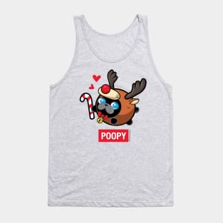 Poopy Christmas Pug Tank Top